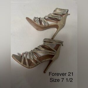 Forever 21 Gold Gladiator Heels